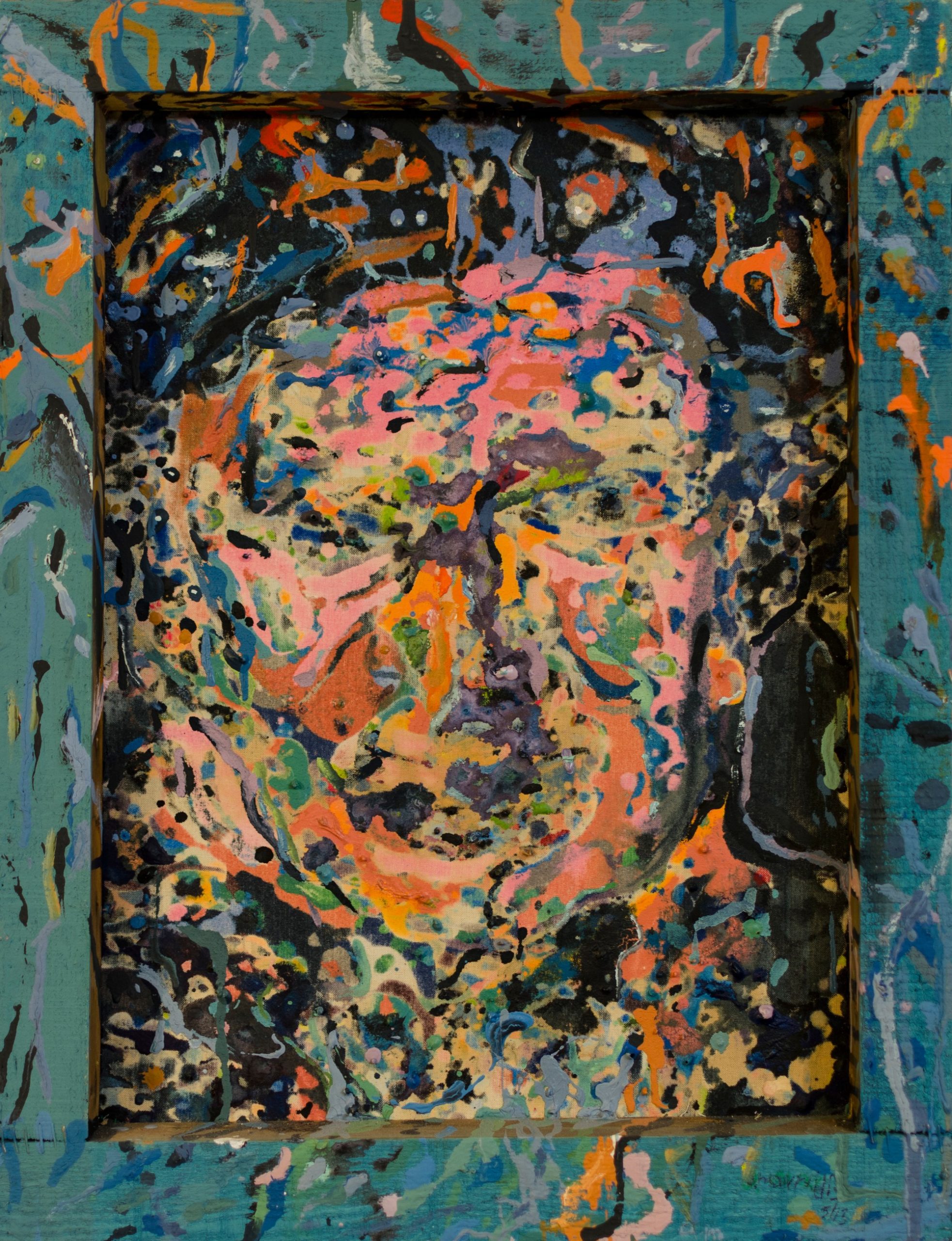 Spring portrait - Back view - Plastic colors - 37x48cm