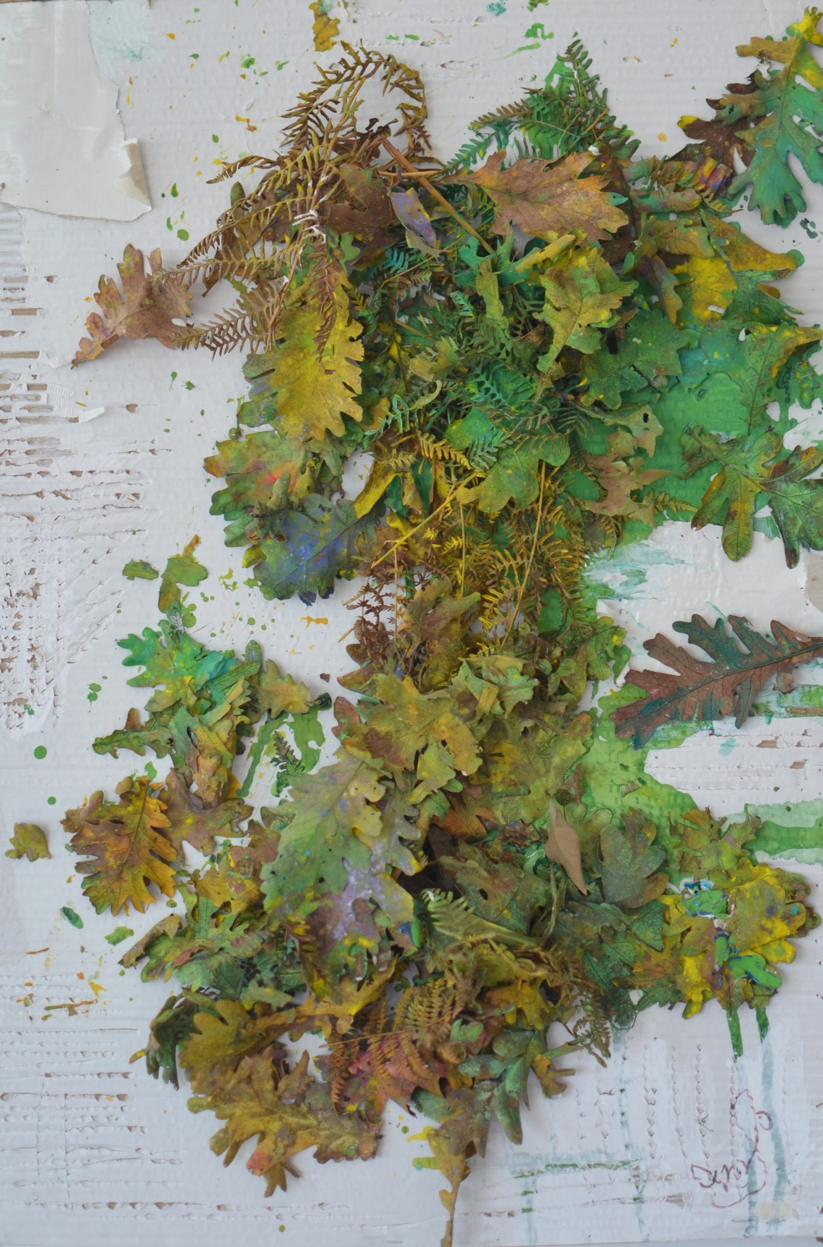 coloured leaves - 50x74cm